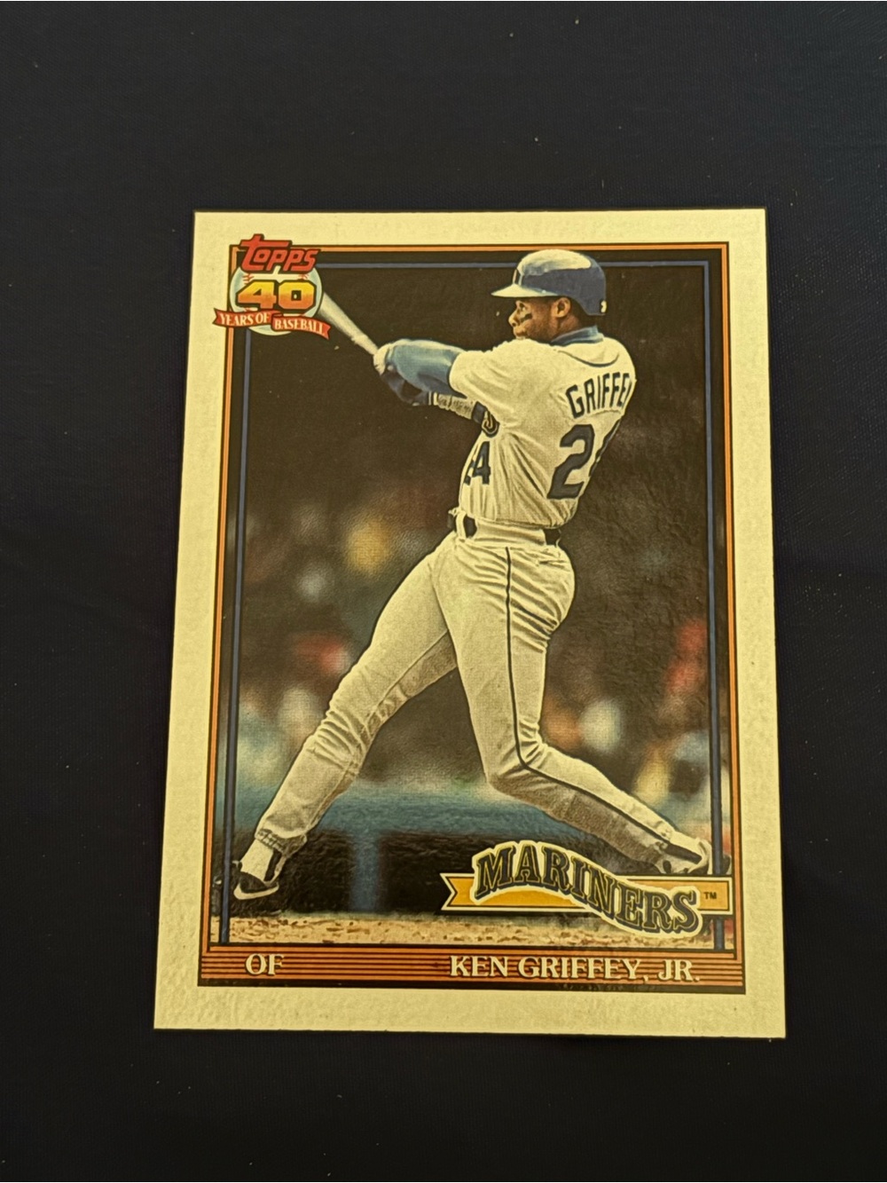 1991 Topps #790 Ken Griffey JR 40th Anniversary Mariners Card